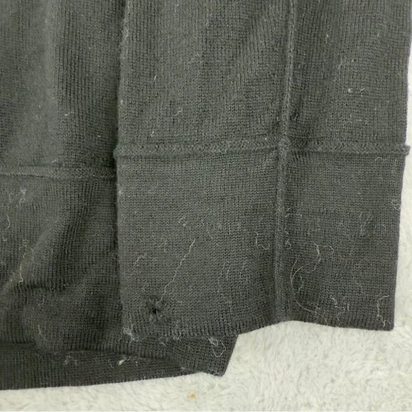 Helmut Lang Men's Size XL 100% Wool 1/4 Black Zip Up Jacket with Italian Yarn - Picture 12 of 12